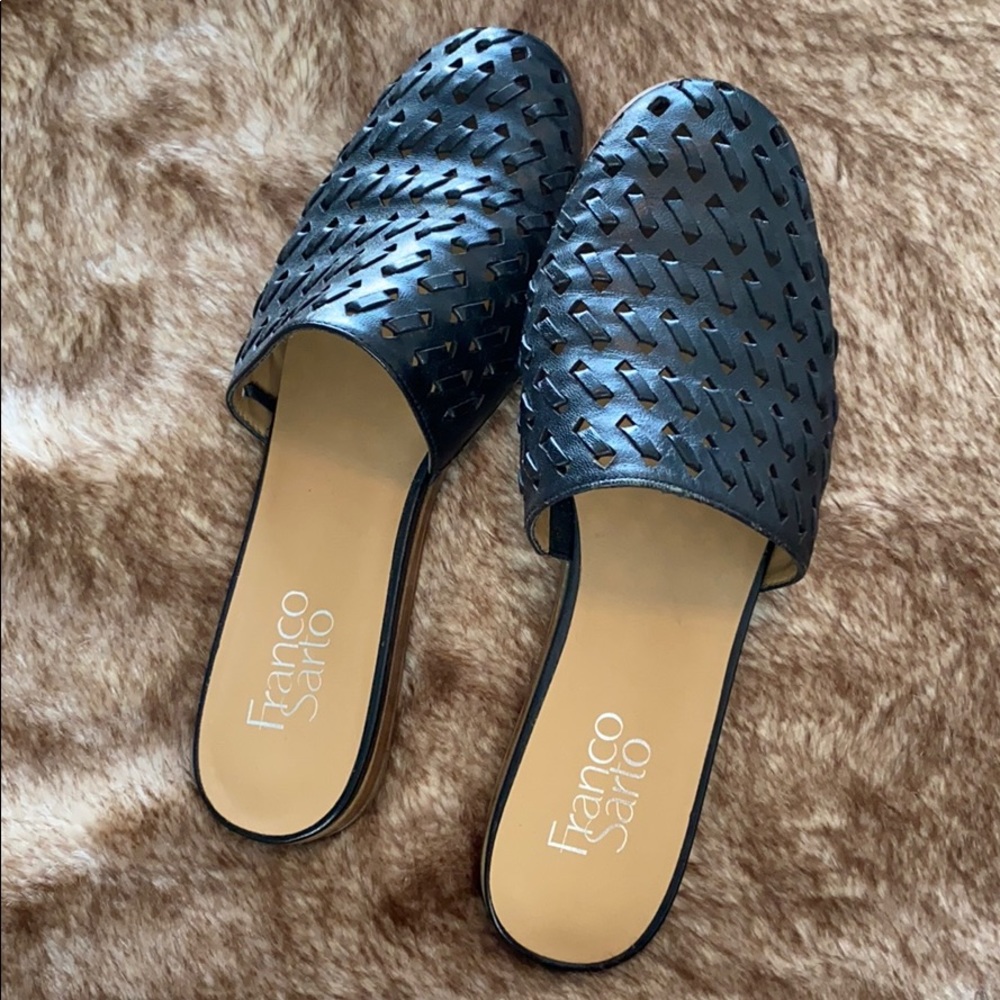 Franco Sarto Leather Slides